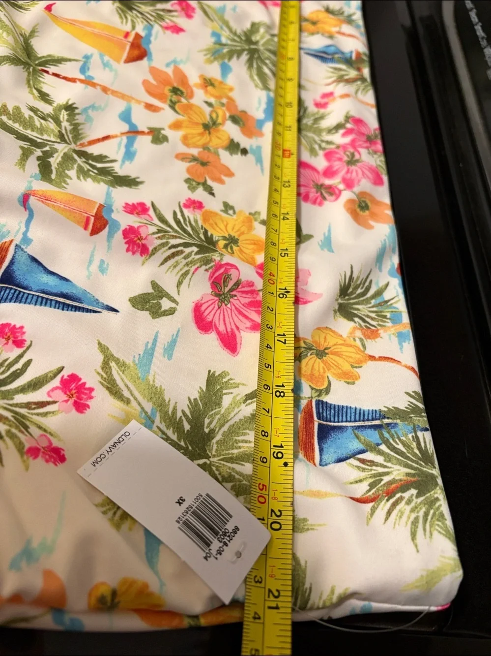 Cream/Pink Floral Bikini Bottom sz 3XL NWT